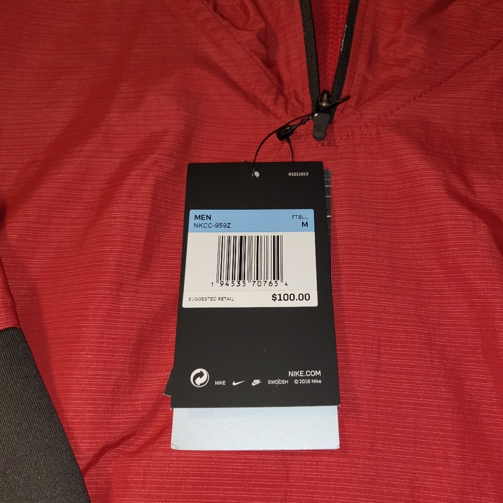 Men's Tampa Bay Buccaneers Nike Red/Pewter Sideline Pregame Player Quarter-Zip J - Picture 3 of 4